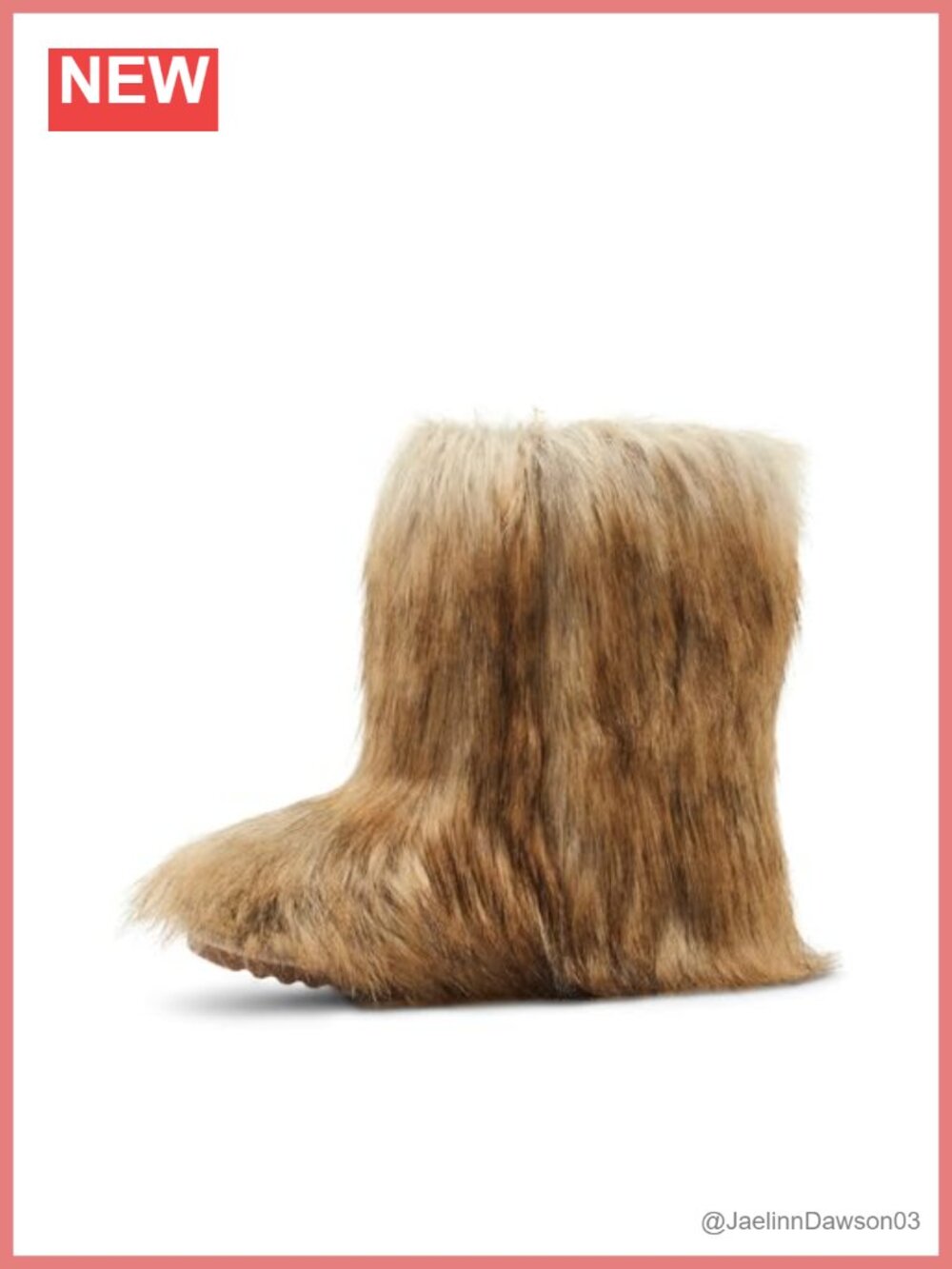 Faux Fur Ankle Booties with Platform Heel, Slip-On, Memory Foam